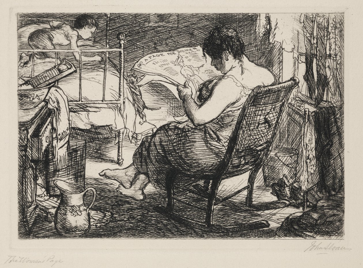 A nő oldala alkotó: John French Sloan