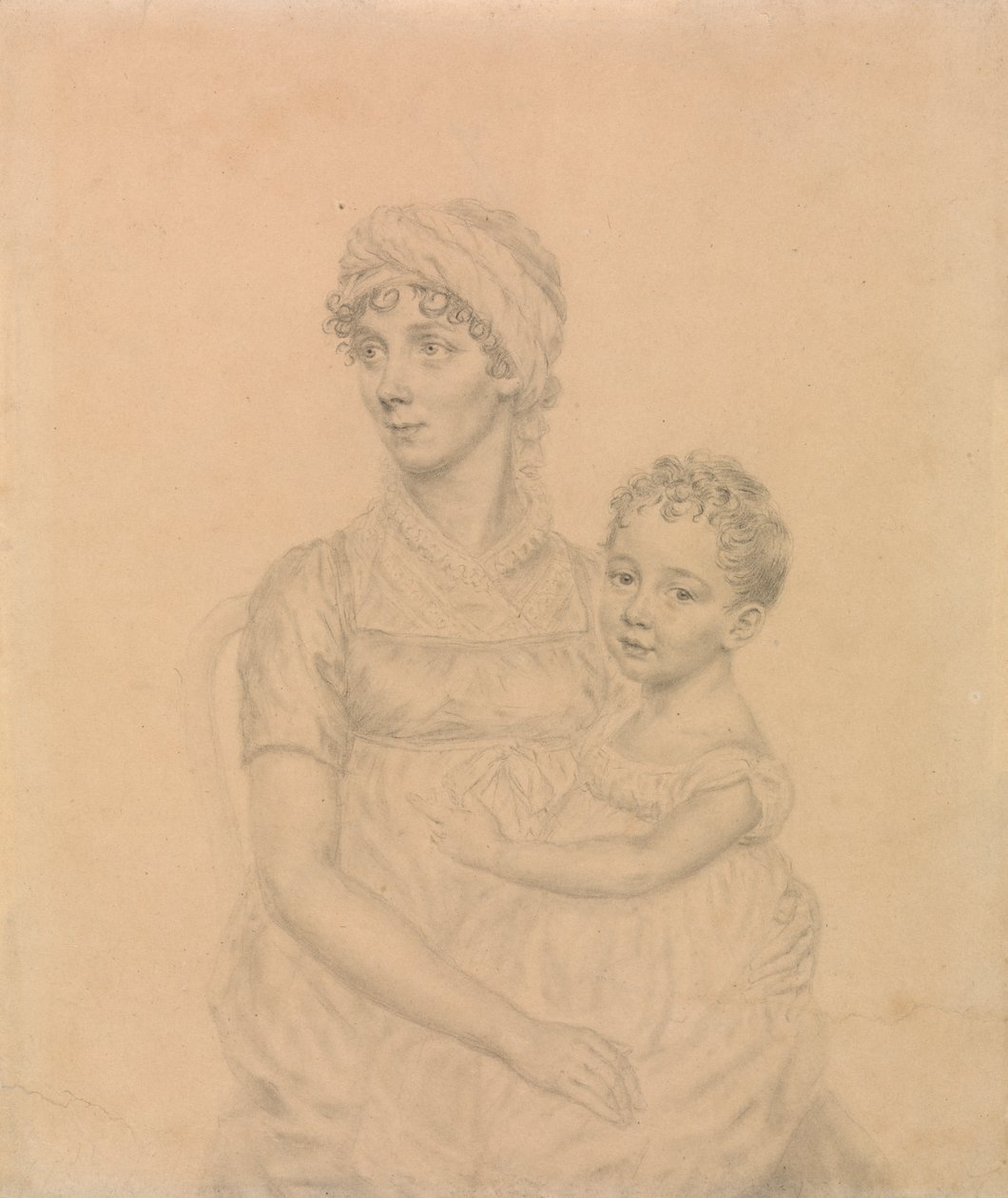 Lady Wigram kisfiával, William Pitt Wigrammal alkotó: John Smart