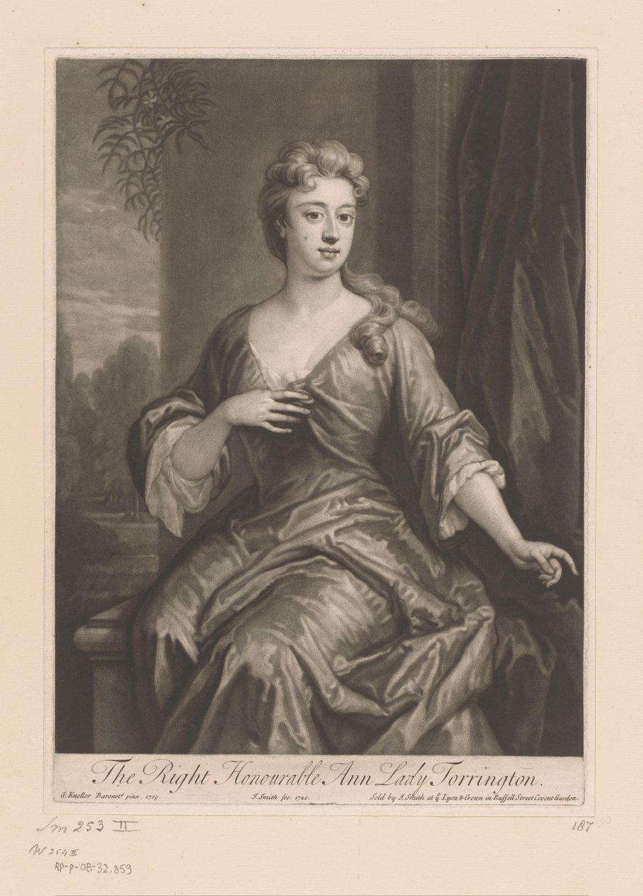 Anne Newport portréja A helyes Ann Lady Torrington (cím a tárgyon) alkotó: John Smith