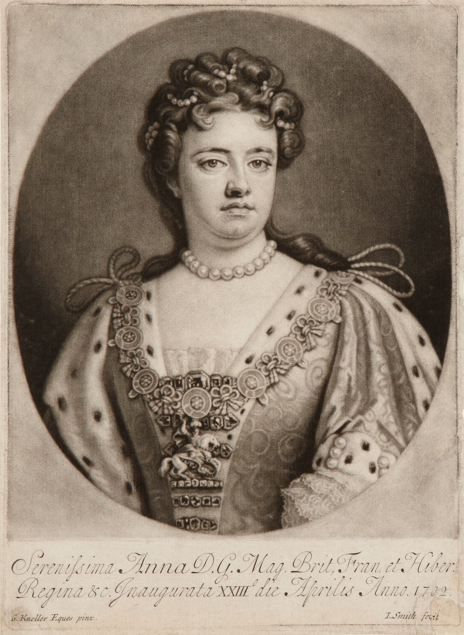 Anna királynő (mezzotint) alkotó: John Smith