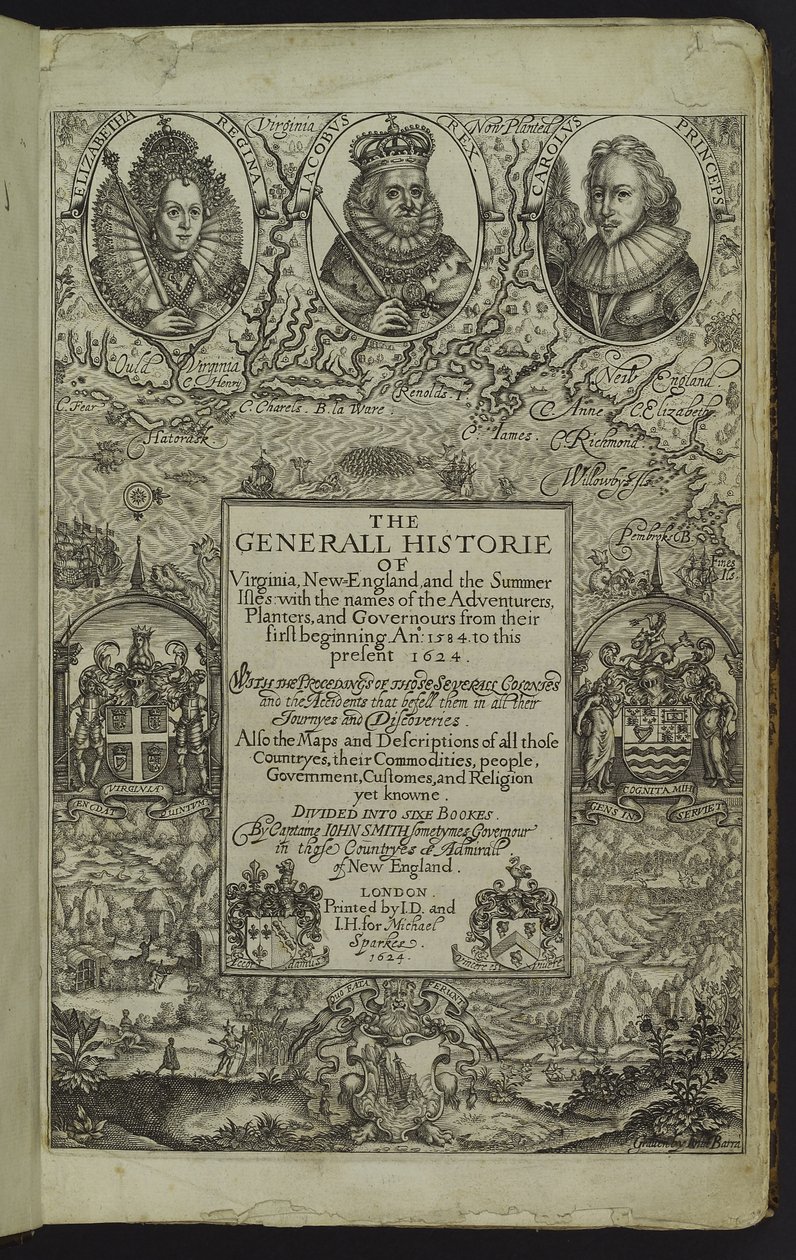 "Virginia, Új-Anglia és a nyári szigetek általános története", 1624 alkotó: John Smith 2