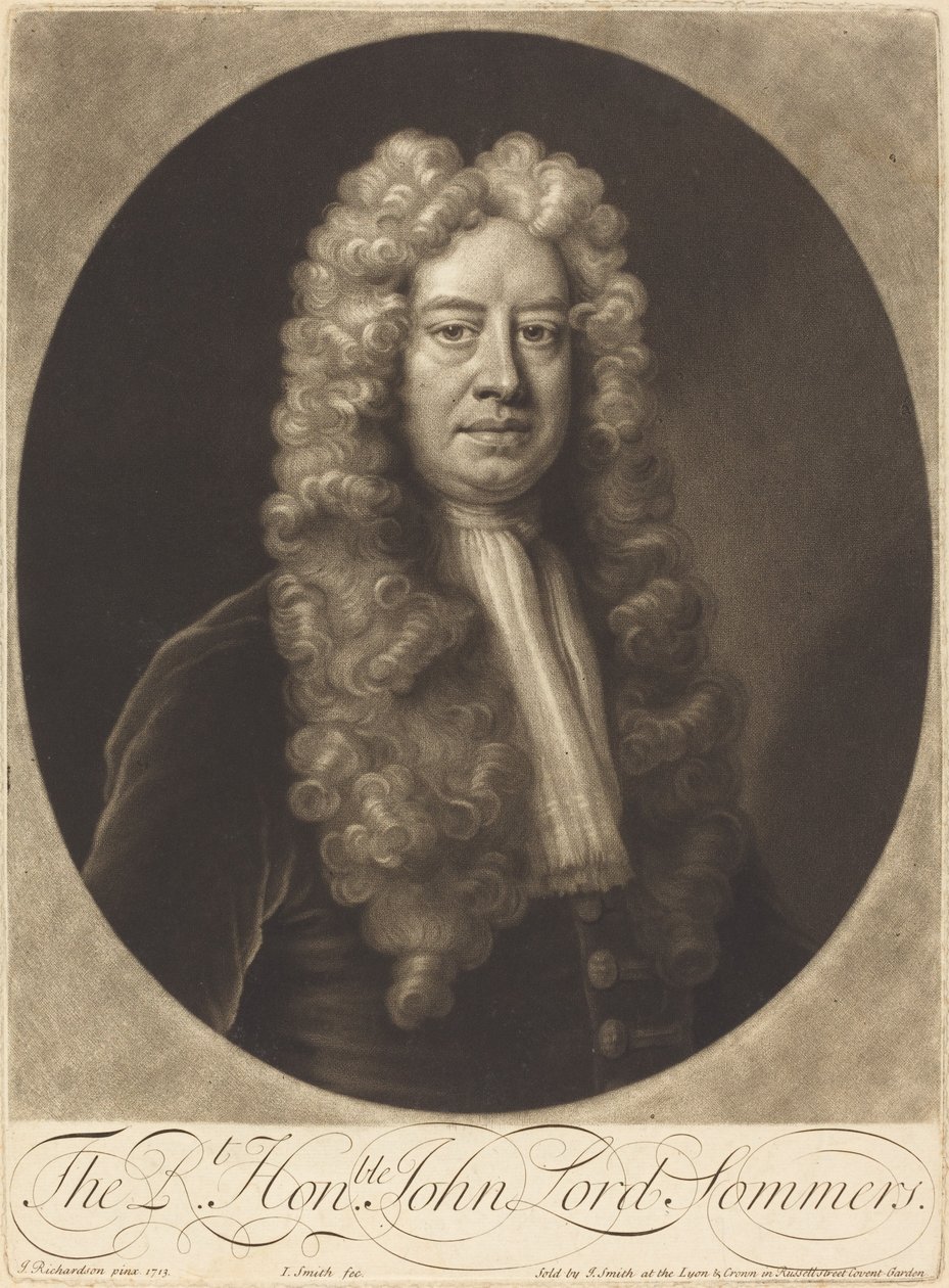 John Lord Sommers alkotó: John Smith after Jonathan Richardson, Sr.