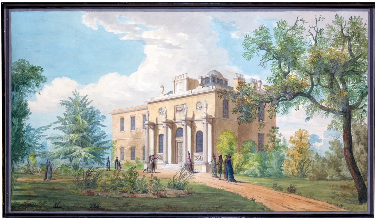 Pitzhanger Manor, Ealing, 1800. november 7. (toll és tinta WC-vel papíron) alkotó: John Soane