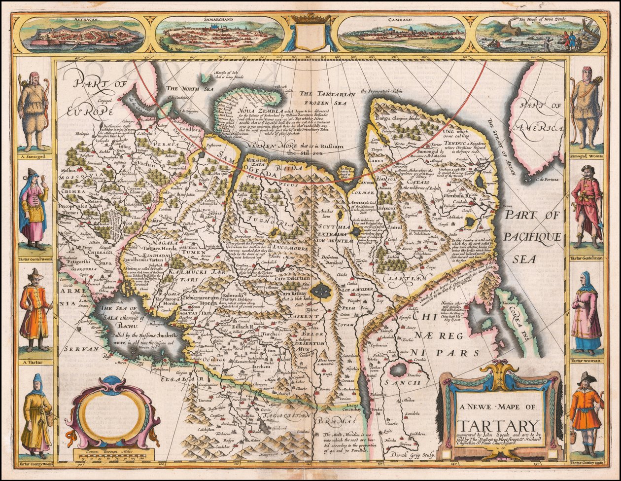 1626-os Tatárföld térképe John Speed által alkotó: John Speed
