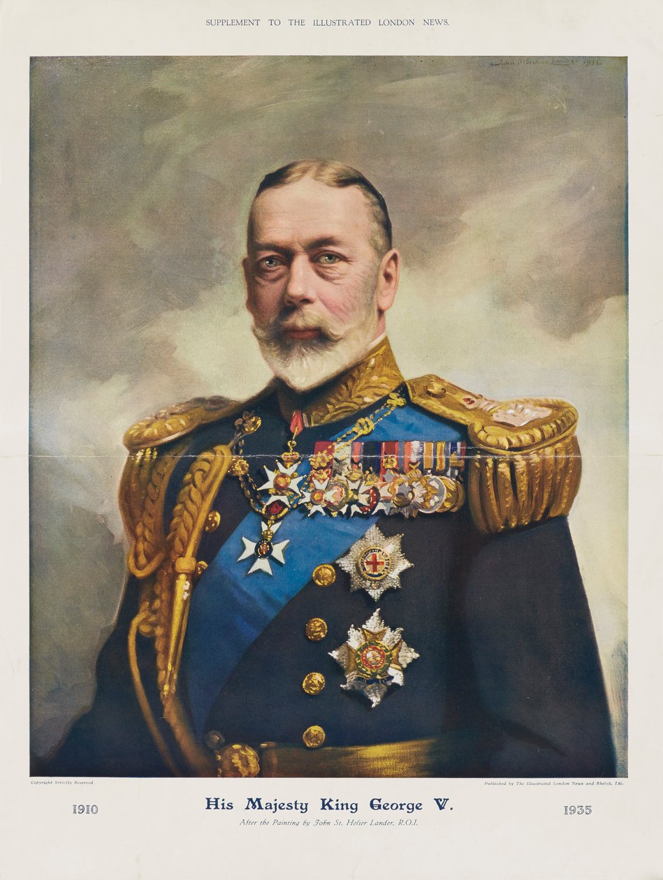 V. György király alkotó: John St. Helier (after) Lander