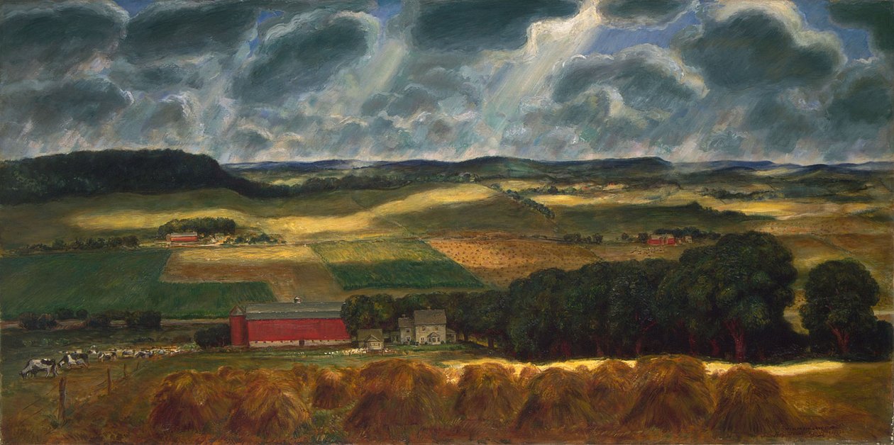 Wisconsin táj alkotó: John Steuart Curry