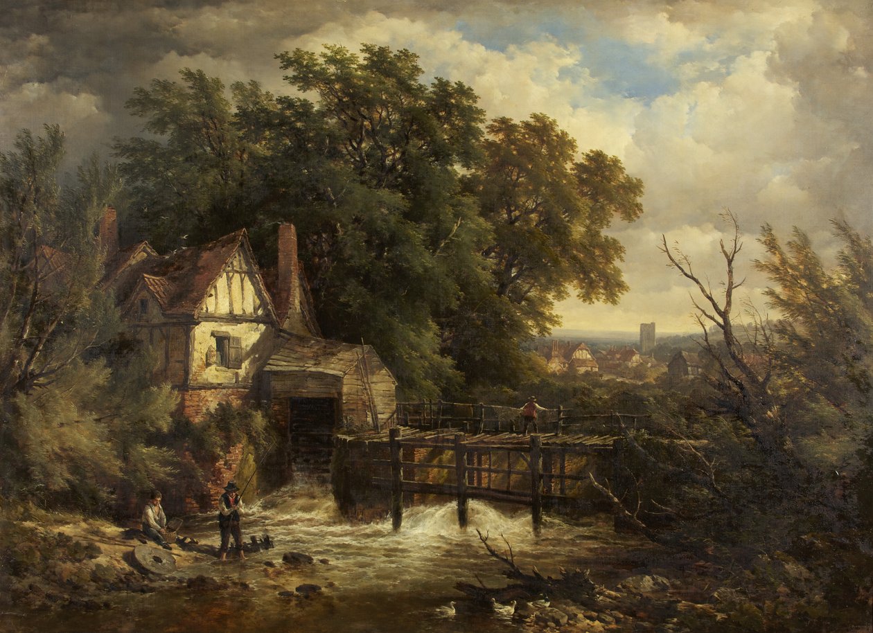 A Surrey Mill Stream (olaj, vászon) alkotó: John Syer