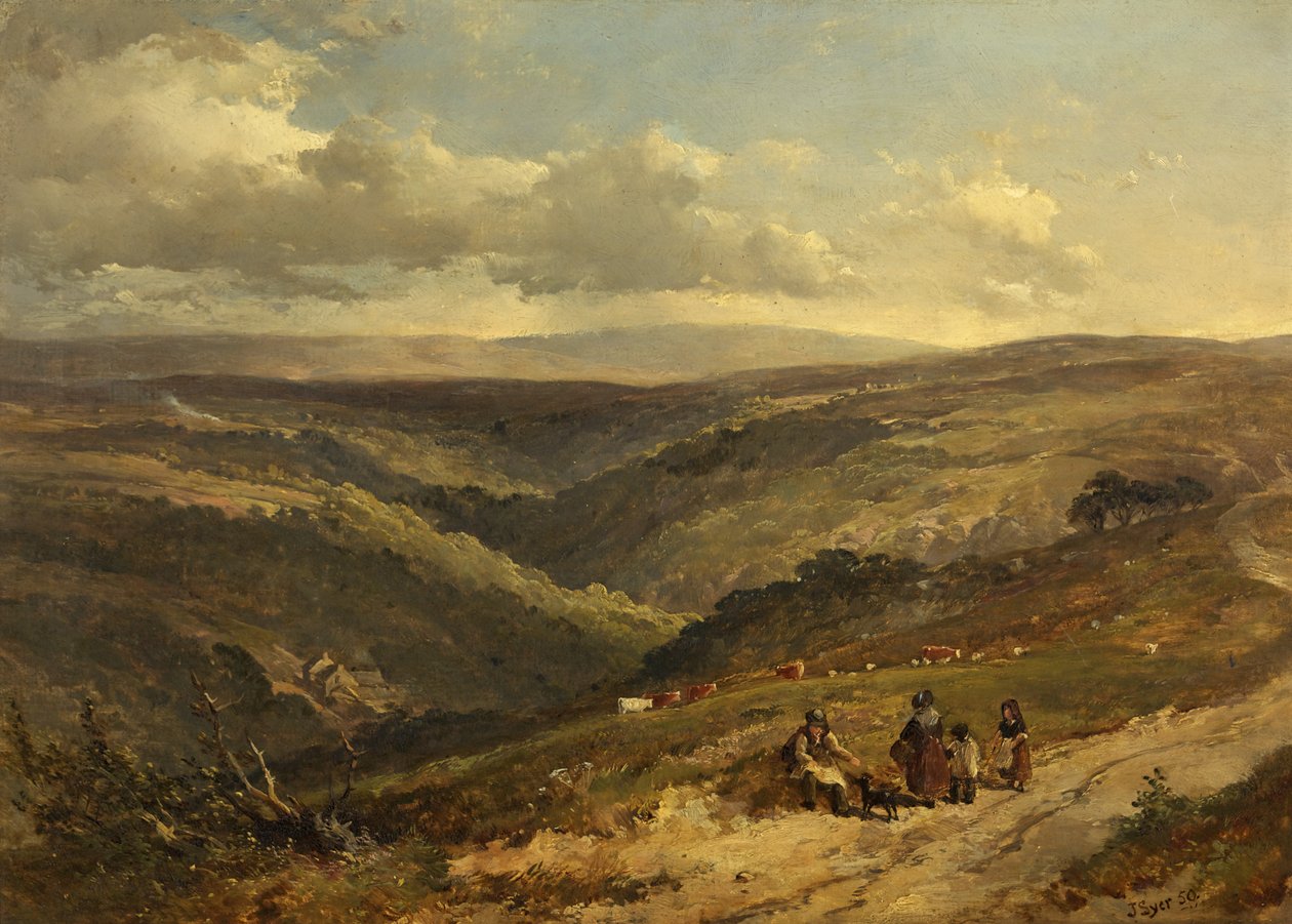 Porlock Road és Doone Valley alkotó: John Syer