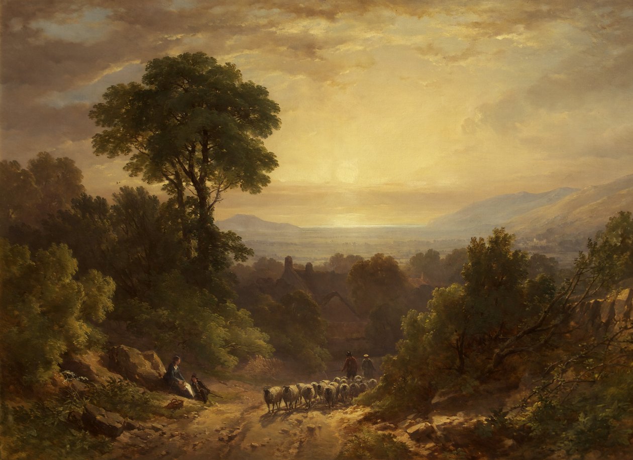 Visszatérve a legelőről (olaj, vászon) alkotó: John Syer