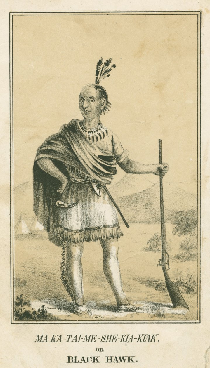 Ma Ka-Tai-Me-She-Kia-Kiak vagy Black Hawk, 1840 alkotó: John T. Bowen