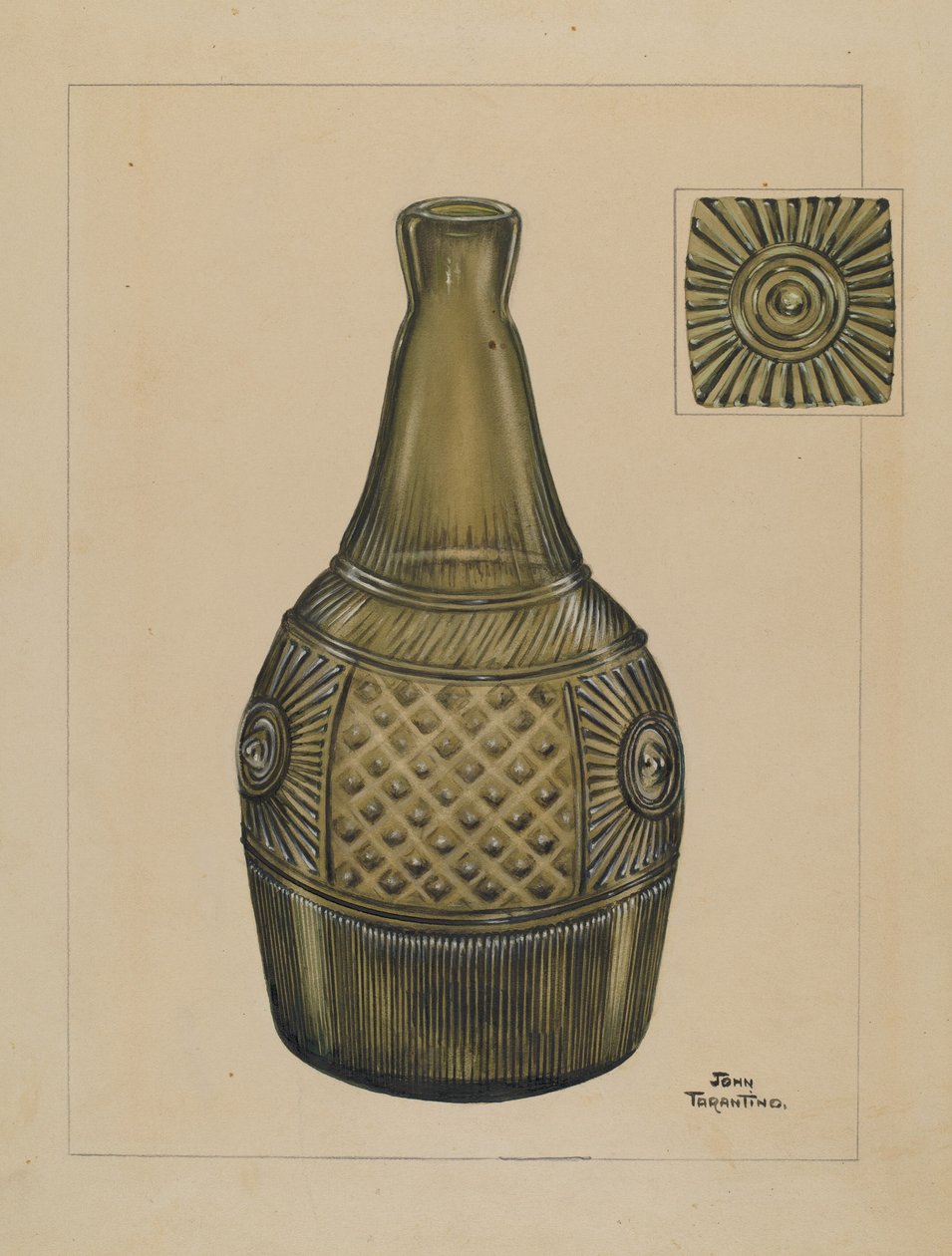 Dekanter, c. 1936. alkotó: John Tarantino