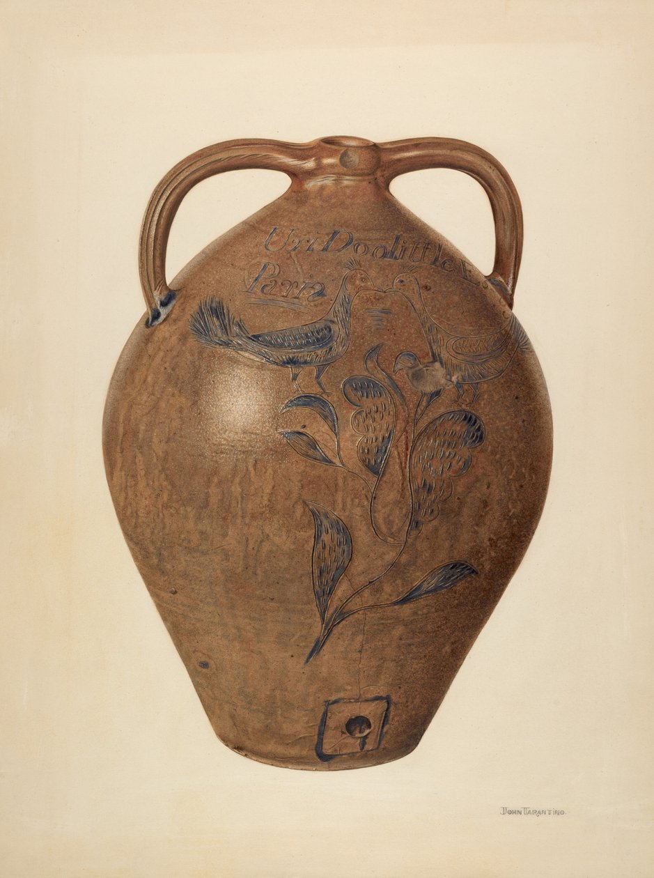 Kancsó borhoz, almaborhoz vagy ecethez, c. 1941. alkotó: John Tarantino