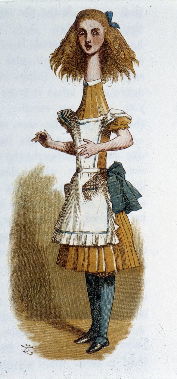 Alice az „Alice Csodaországban”-ban, Lewis Carroll, ill. Tenniel alkotó: John Tenniel