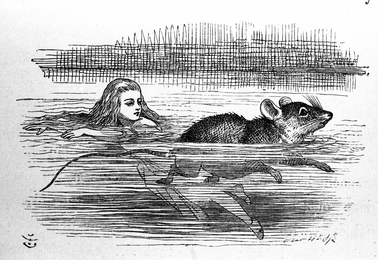 Lewis Carroll (E. Dodgson) Alice Csodaországban. Tenniel első kiadásának illusztrációja alkotó: John Tenniel