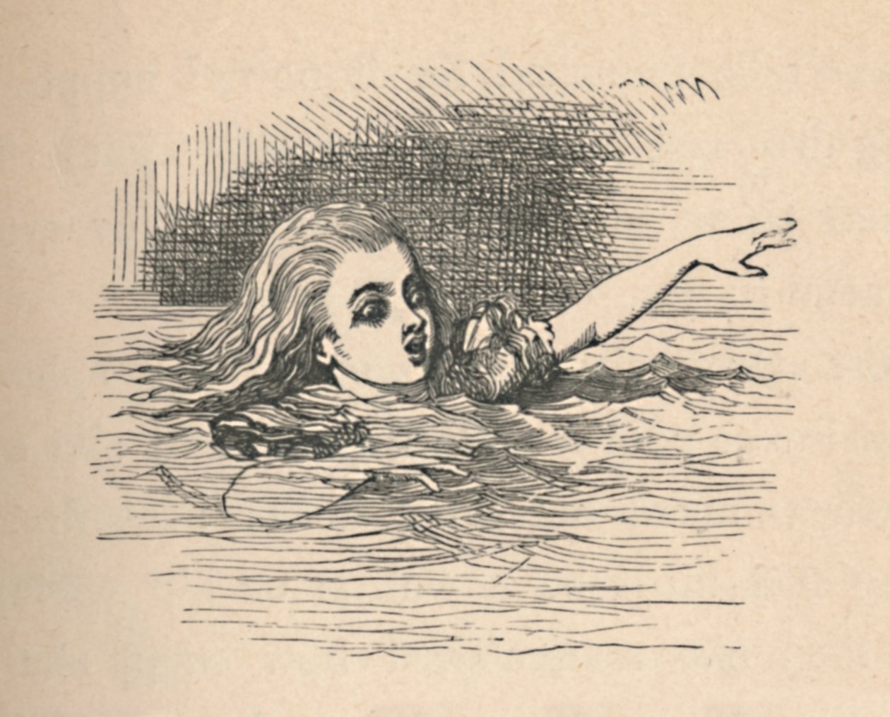 Alice a könnyek tengerében, 1889 alkotó: John Tenniel