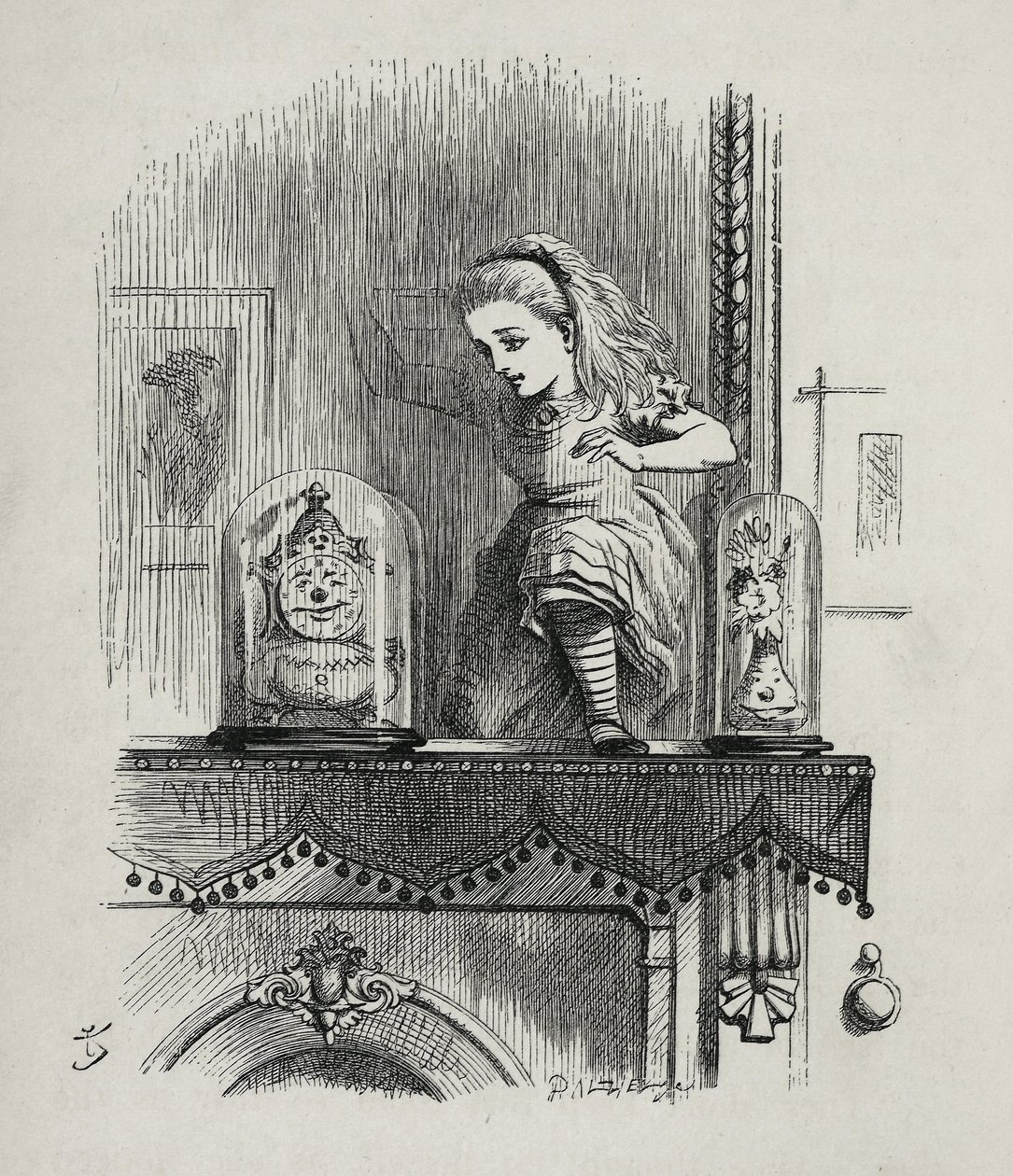 Alice áthalad a tükörben – Lewis Carroll „Alice kalandjai Csodaországban és a nézõüvegen keresztül” címû részében, John Tenniel (1820-1914) illusztrációja alkotó: John Tenniel