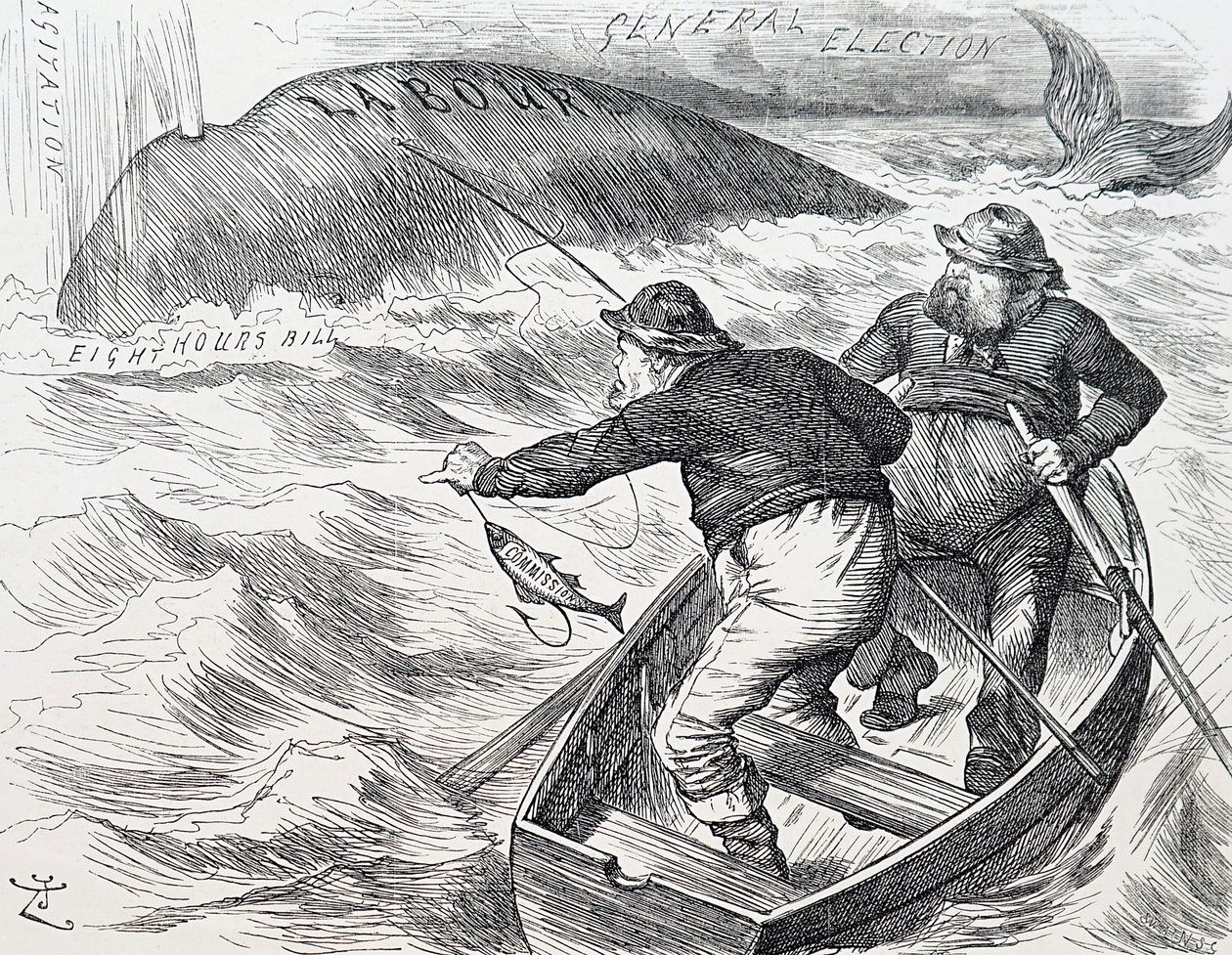John Tenniel angol illusztrátor, grafikus humorista és politikai karikaturista rajzfilmje. 1891.01.01. (metszet) alkotó: John Tenniel