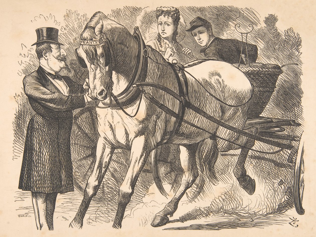 Easing the Curb Punch, 1869. július 24., 1869. alkotó: John Tenniel