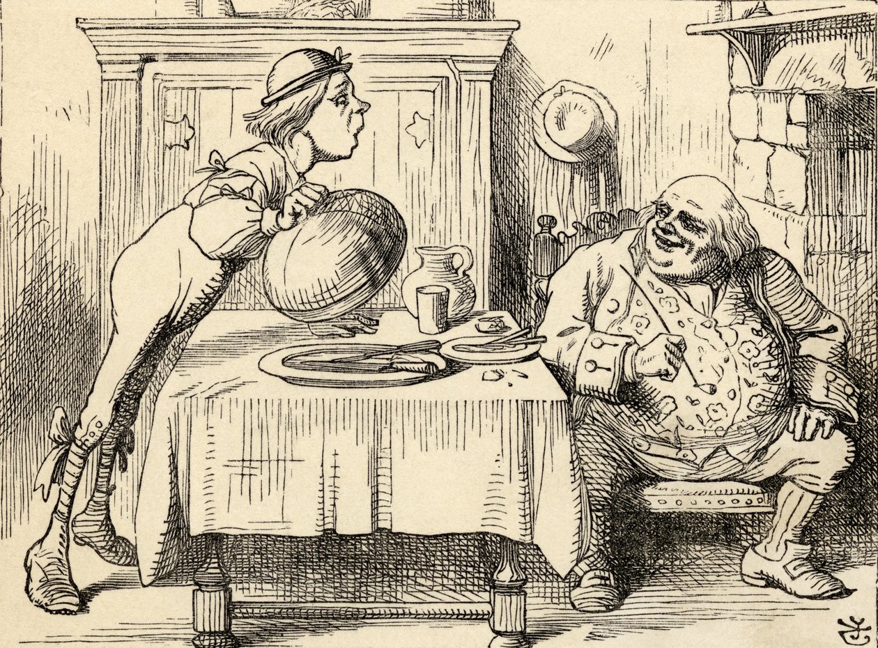Vilmos atya, aki megette a libát, Lewis Carroll Alice kalandjai csodaországban című művéből, 1891-ben (litho) alkotó: John Tenniel