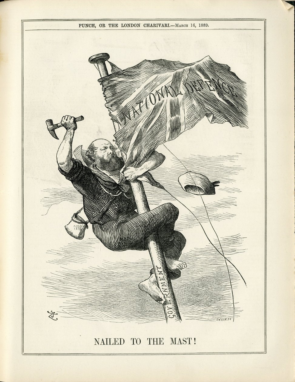 John Tenniel (1820-1914) illusztrációja a Punchban alkotó: John Tenniel