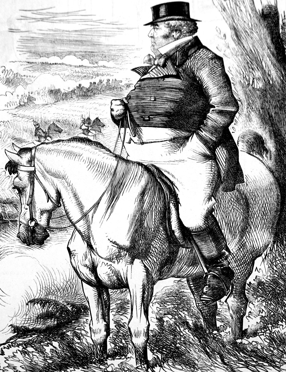 John Bull az őszi manővereket nézi alkotó: John Tenniel