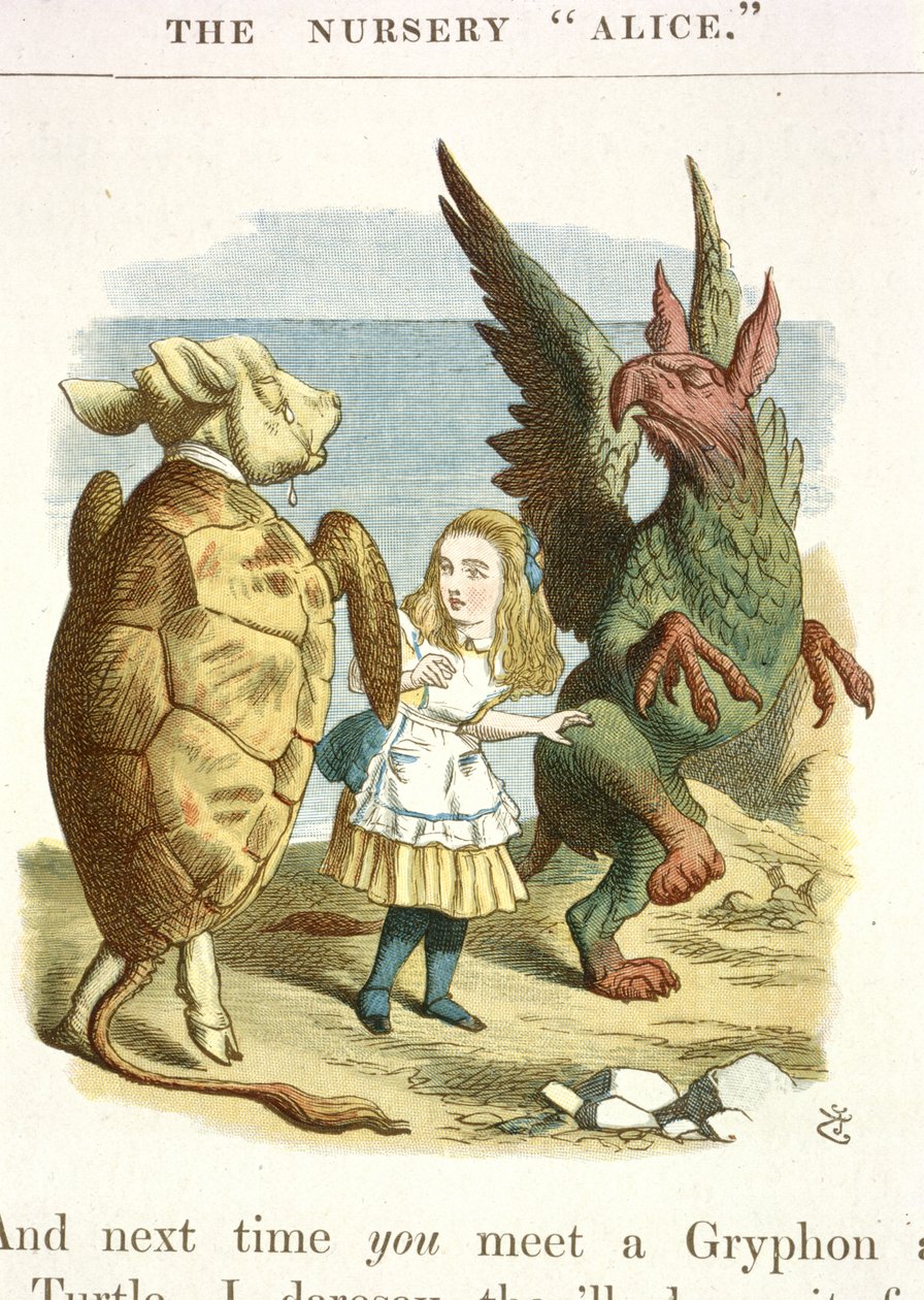 Gúnyos teknős és Griphon alkotó: John Tenniel