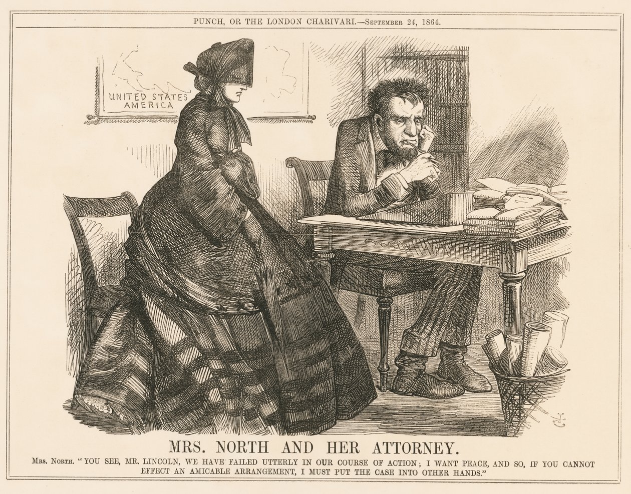 North asszony és ügyvédje alkotó: John Tenniel