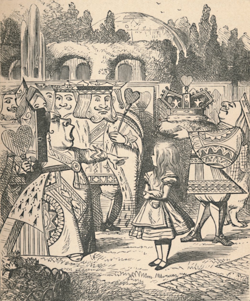 Le a fejével! Alice és a Vörös Királynő, 1889 alkotó: John Tenniel