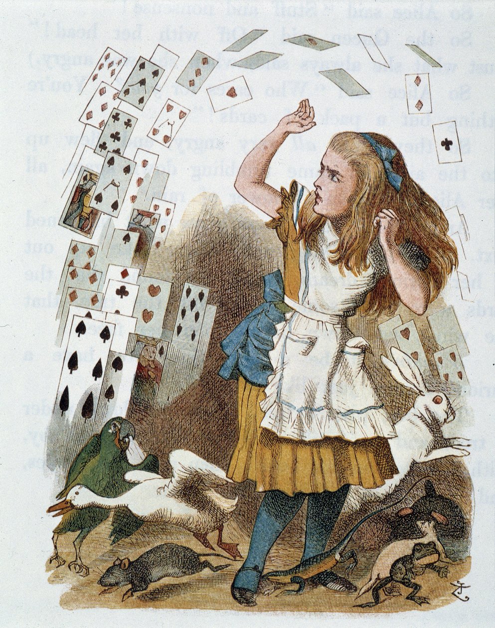 Kártyajáték – Lewis Carroll „Alice in Wonderland” című filmjében, John Tenniel (1820-1914) illusztrációja alkotó: John Tenniel