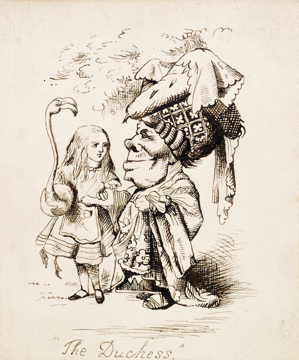 A hercegnő, 1865 körül (toll és barna tinta) alkotó: John Tenniel