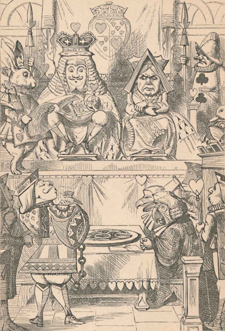 A szívek királya és királynője az udvarban, 1889 alkotó: John Tenniel