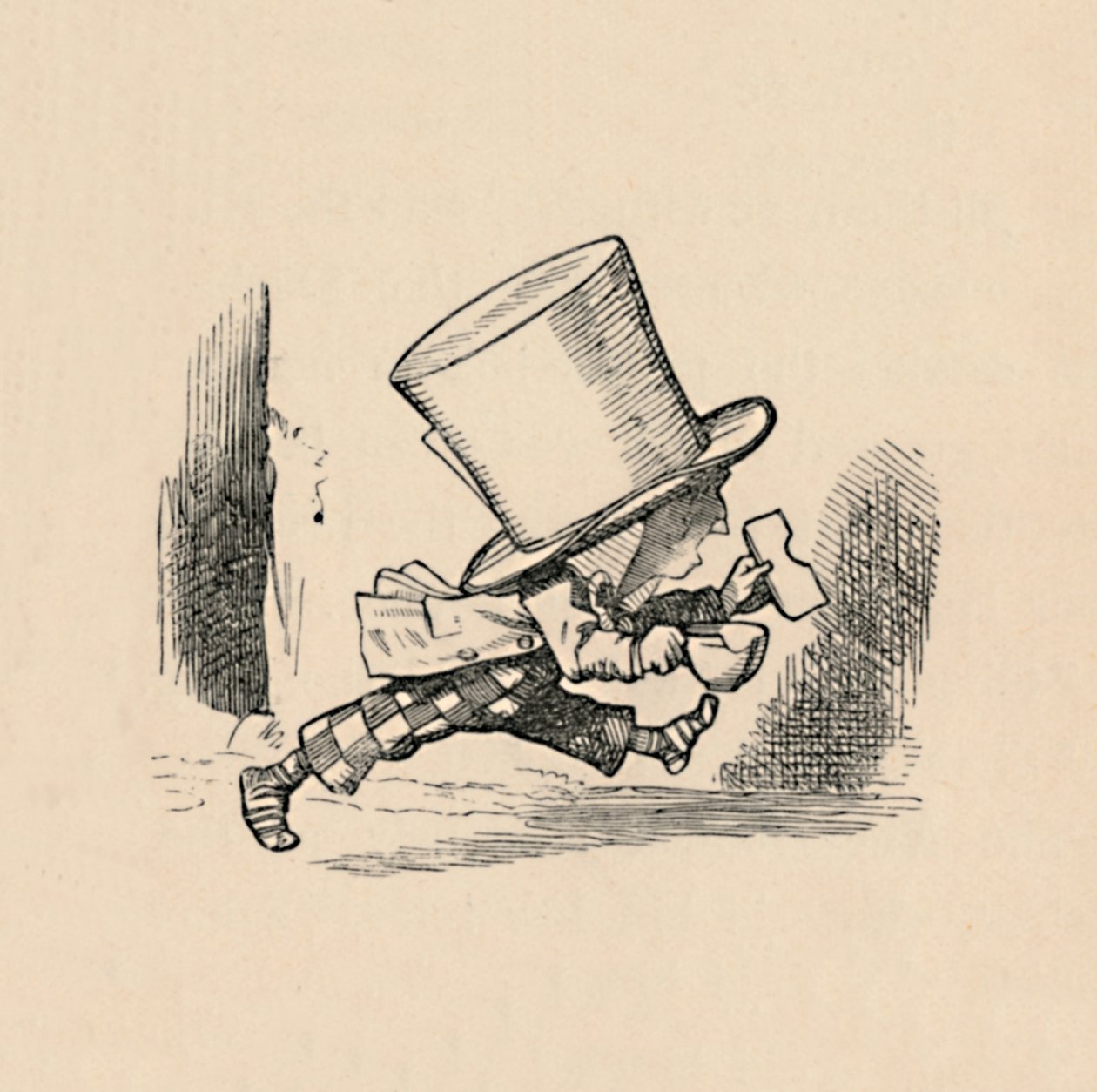 Az őrült kalapos, A torták című fejezetben, 1889 alkotó: John Tenniel