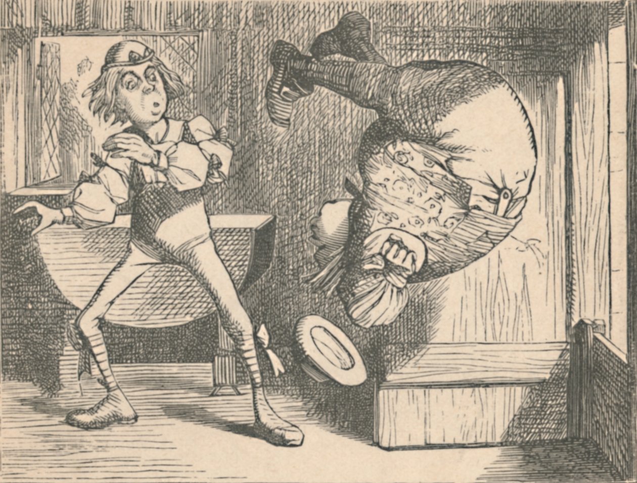 A fiatalság és a bölcs. A bölcs szaltót csinál, 1889 alkotó: John Tenniel