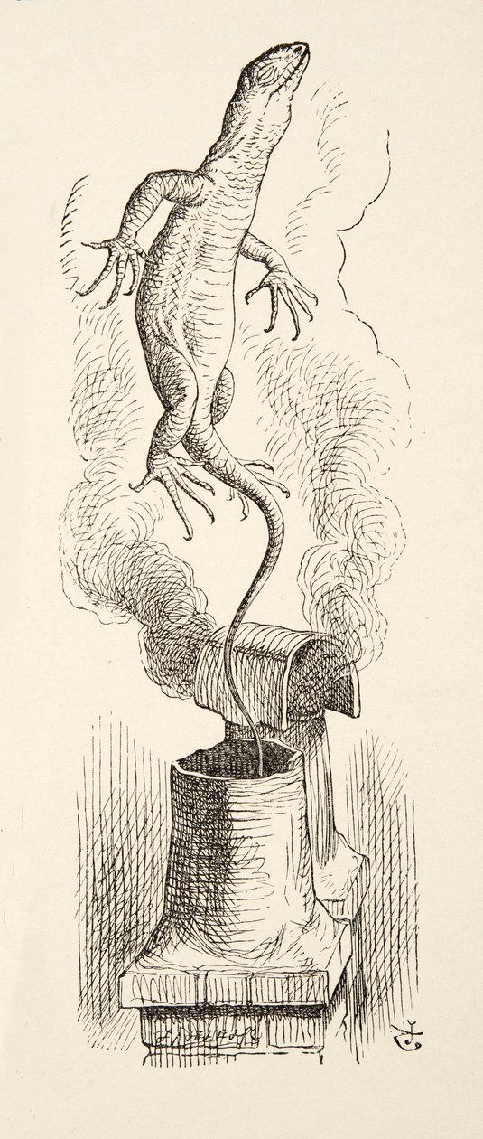 There Goes Bill!, az Alices Adventures in Wonderland-ből, Lewis Carroll (1832-98), pub. 1891 alkotó: John Tenniel