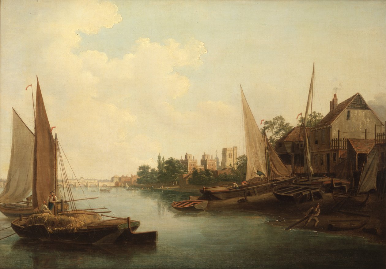 A Temze Lambethnél, 1810 körül (olaj, vászon) alkotó: John Thomas Serres