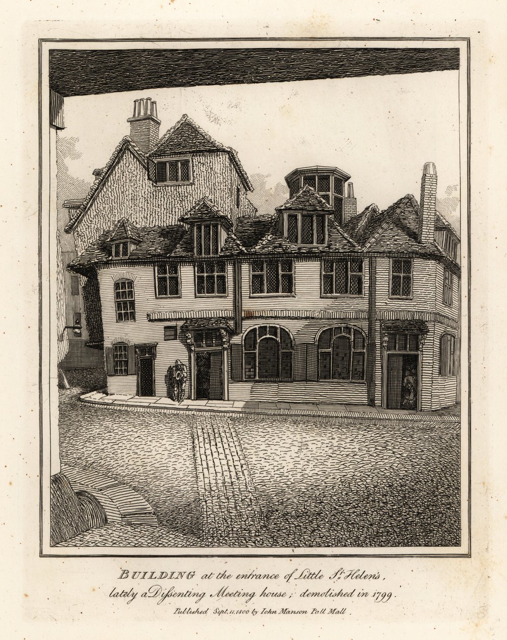 Az 1799-ben lebontott épület a Little St Helen