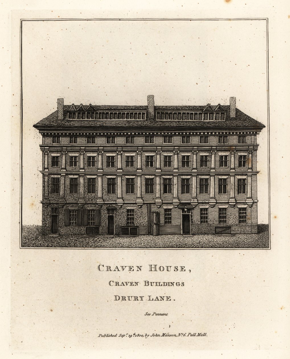 Craven House, Craven Buildings, Drury Lane, London alkotó: John Thomas Smith