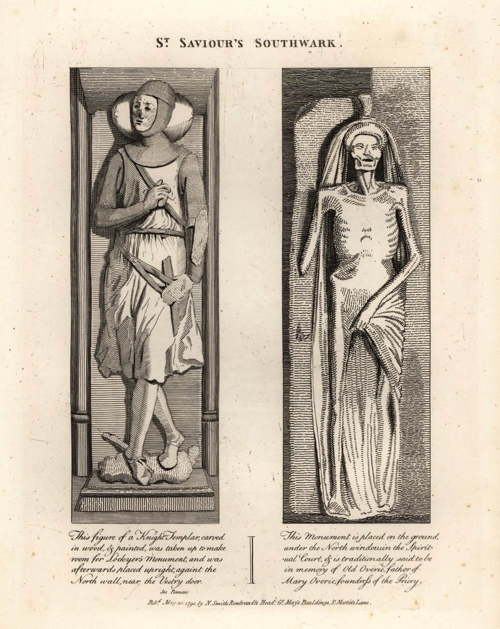 Sírképek a St Saviour’s Southwarkban alkotó: John Thomas Smith
