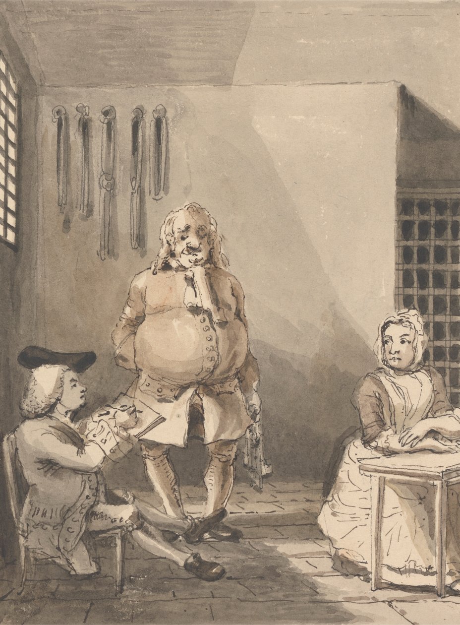 Hogarth rajza Sarah Malcolm alkotó: John Thomas Smith