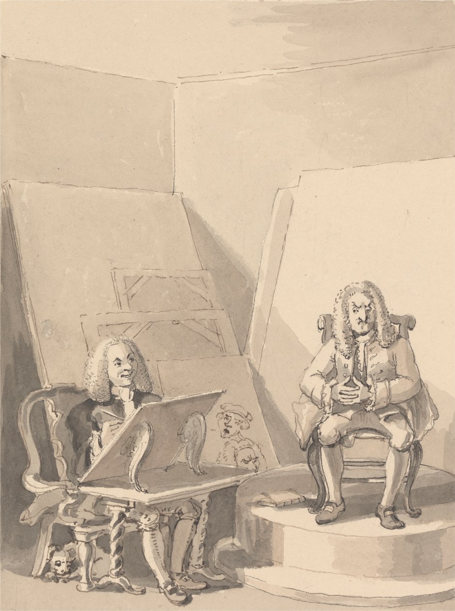 Hogarth portrét készít H. Fieldingről egy könyvkereskedő számára Garrick vonásaiból, aki kölcsönkérte a szerző egyik parókáját abból a célból, hogy ne legyen valódi portréja alkotó: John Thomas Smith