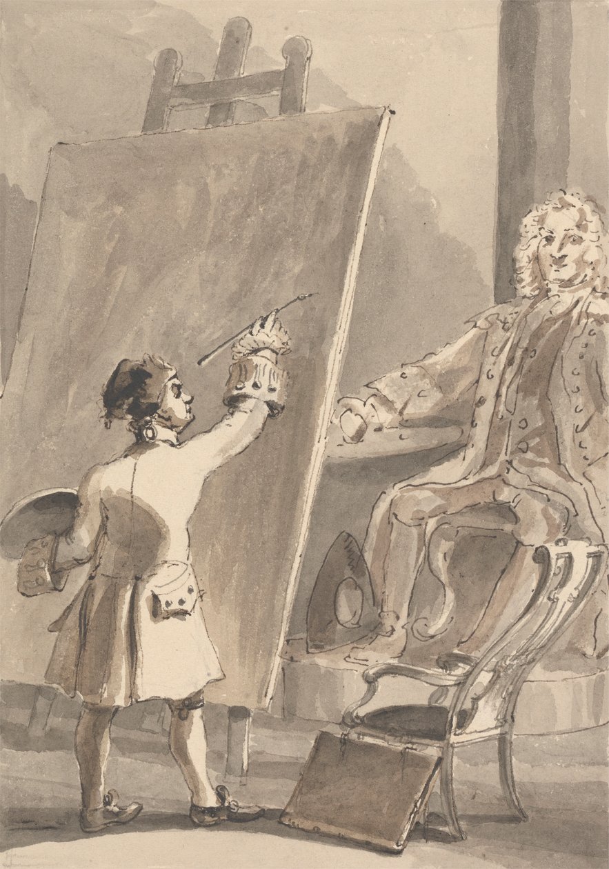 Hogarth megfesti Coram kapitány képét a Foundling Kórház számára alkotó: John Thomas Smith