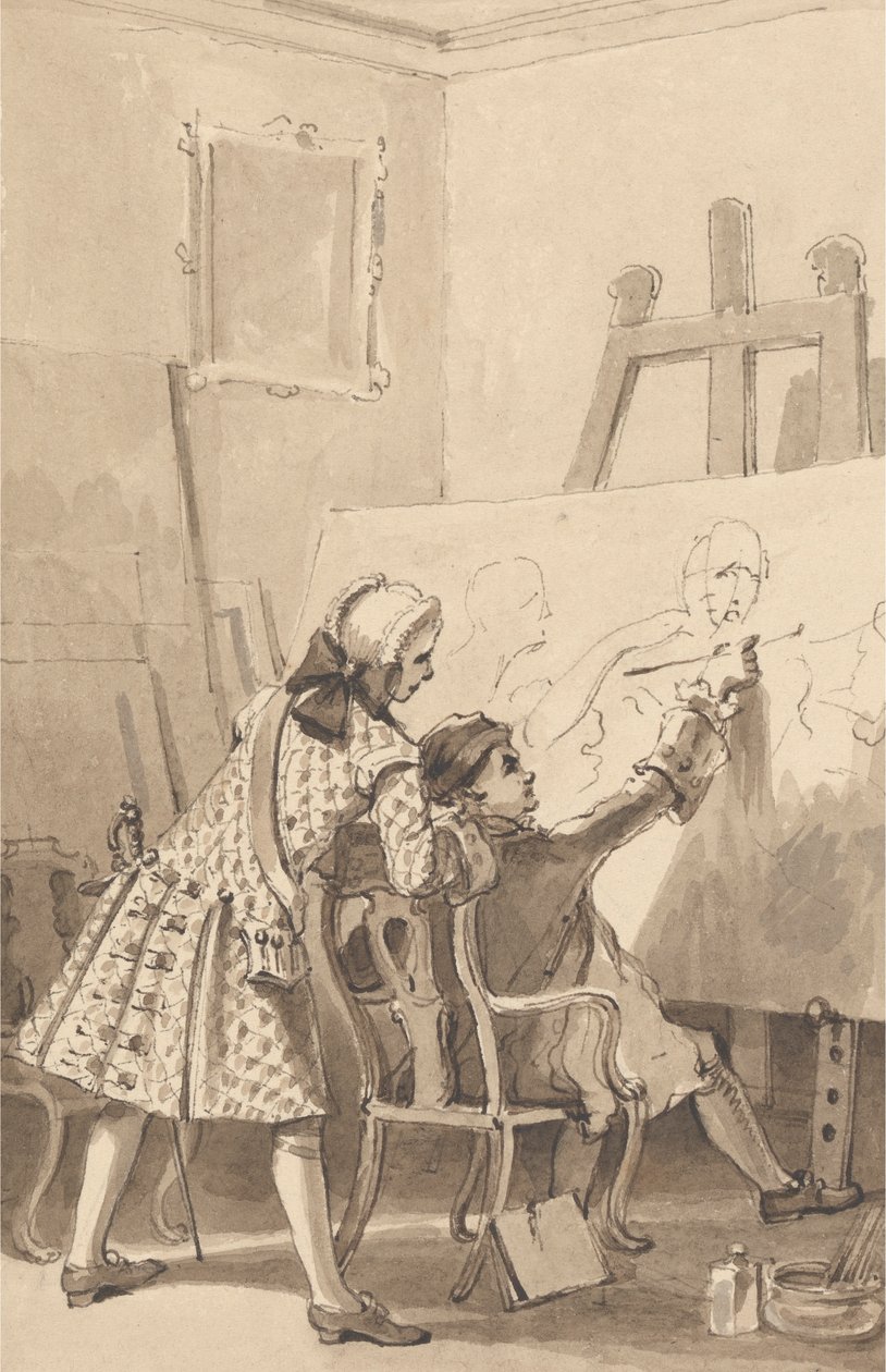 Hogarth festménye „A hölgy utolsó karója”, Lord Charlemont jelenlétében alkotó: John Thomas Smith