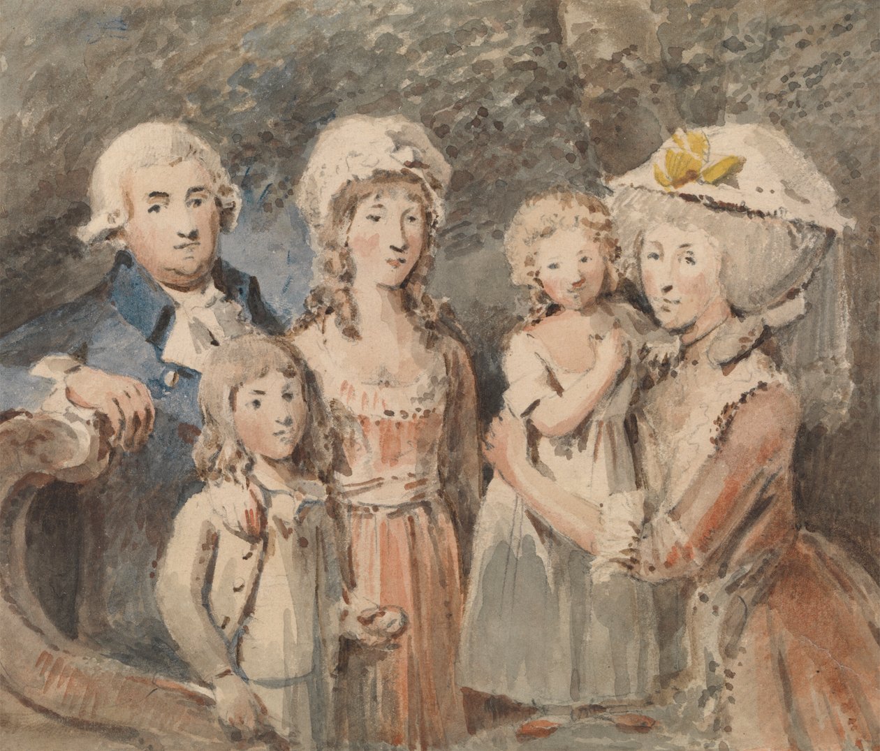 James Boswell és családja alkotó: John Thomas Smith