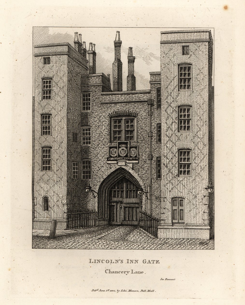 Lincoln’s Inn Gate, Chancery Lane, London alkotó: John Thomas Smith
