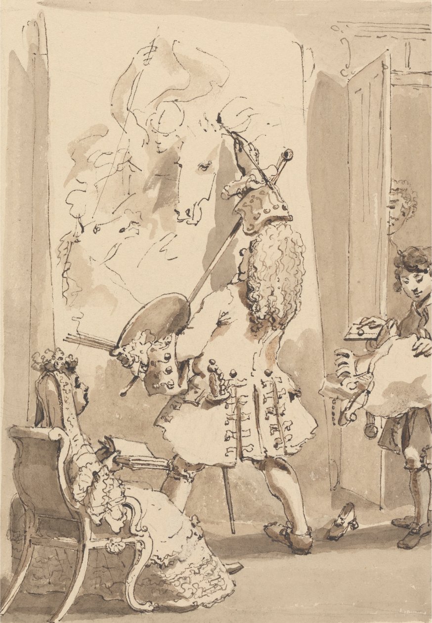Sir James Thornhill fia belép mestere festőszobájába, hogy Lady Thornhill jelenlétében átadja a csomagot és egy levelet alkotó: John Thomas Smith