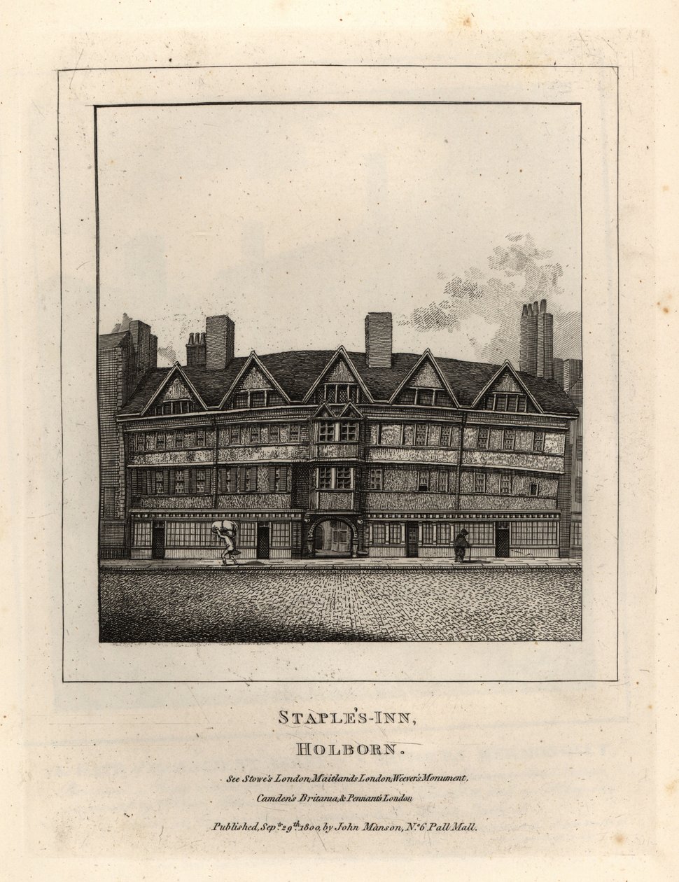 Staple’s Inn, Holborn alkotó: John Thomas Smith