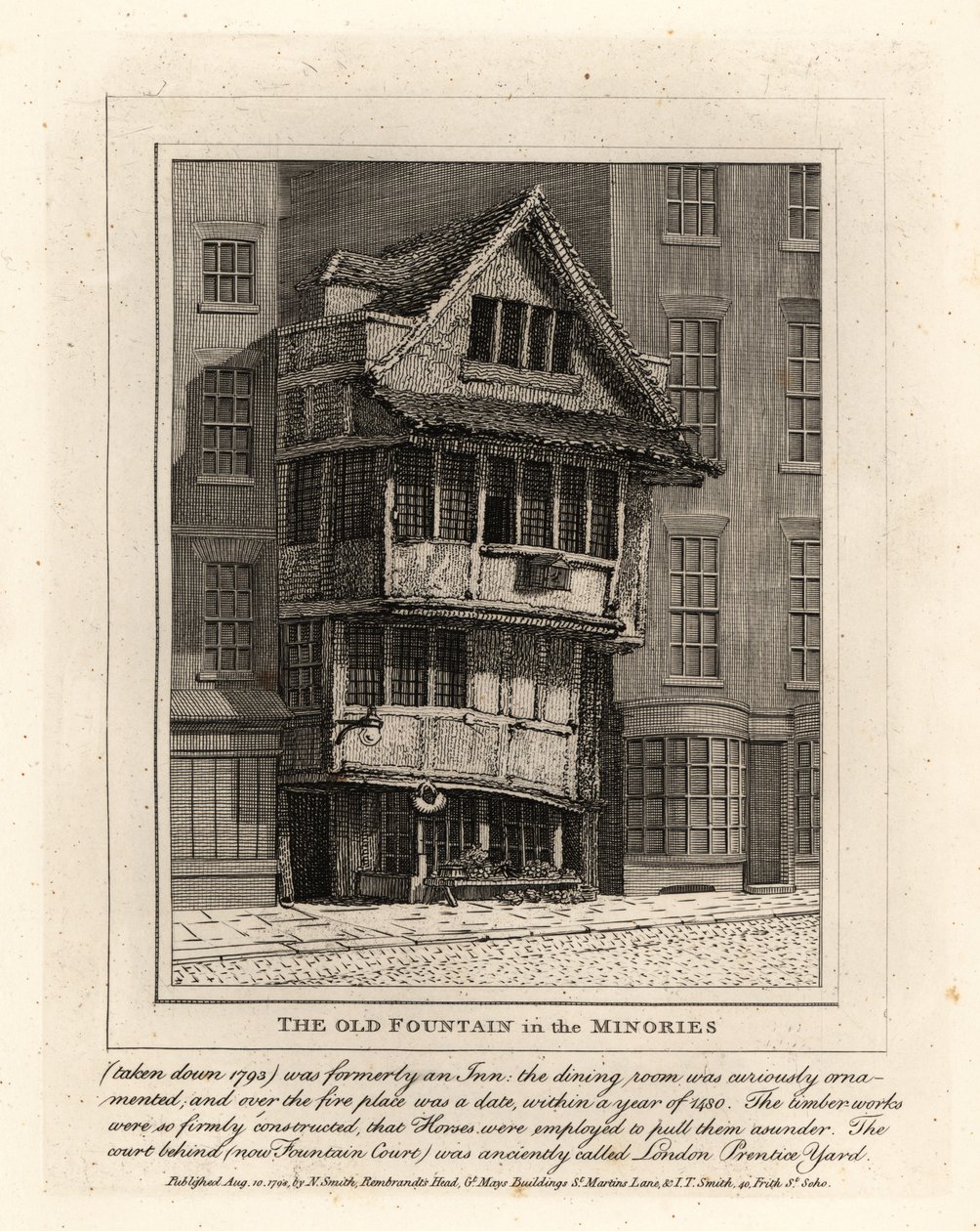 The Old Fountain in Minories plébánia, London alkotó: John Thomas Smith