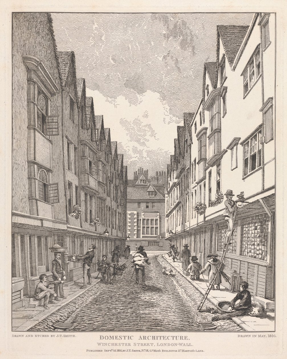 Winchester Street, London Wall alkotó: John Thomas Smith
