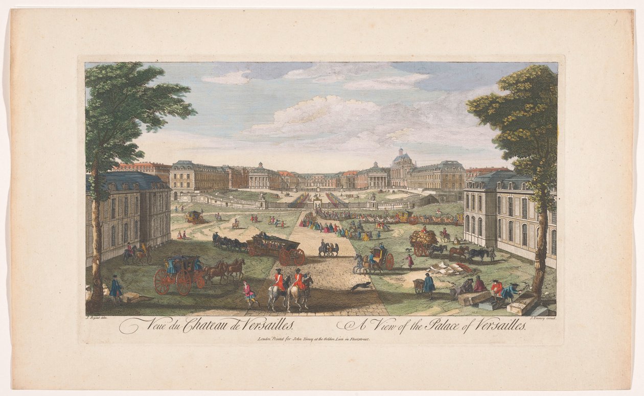 Kilátás a Versailles-i palota elejére Kilátás a Versailles-i palotára (cím a tárgyon) alkotó: John Tinney