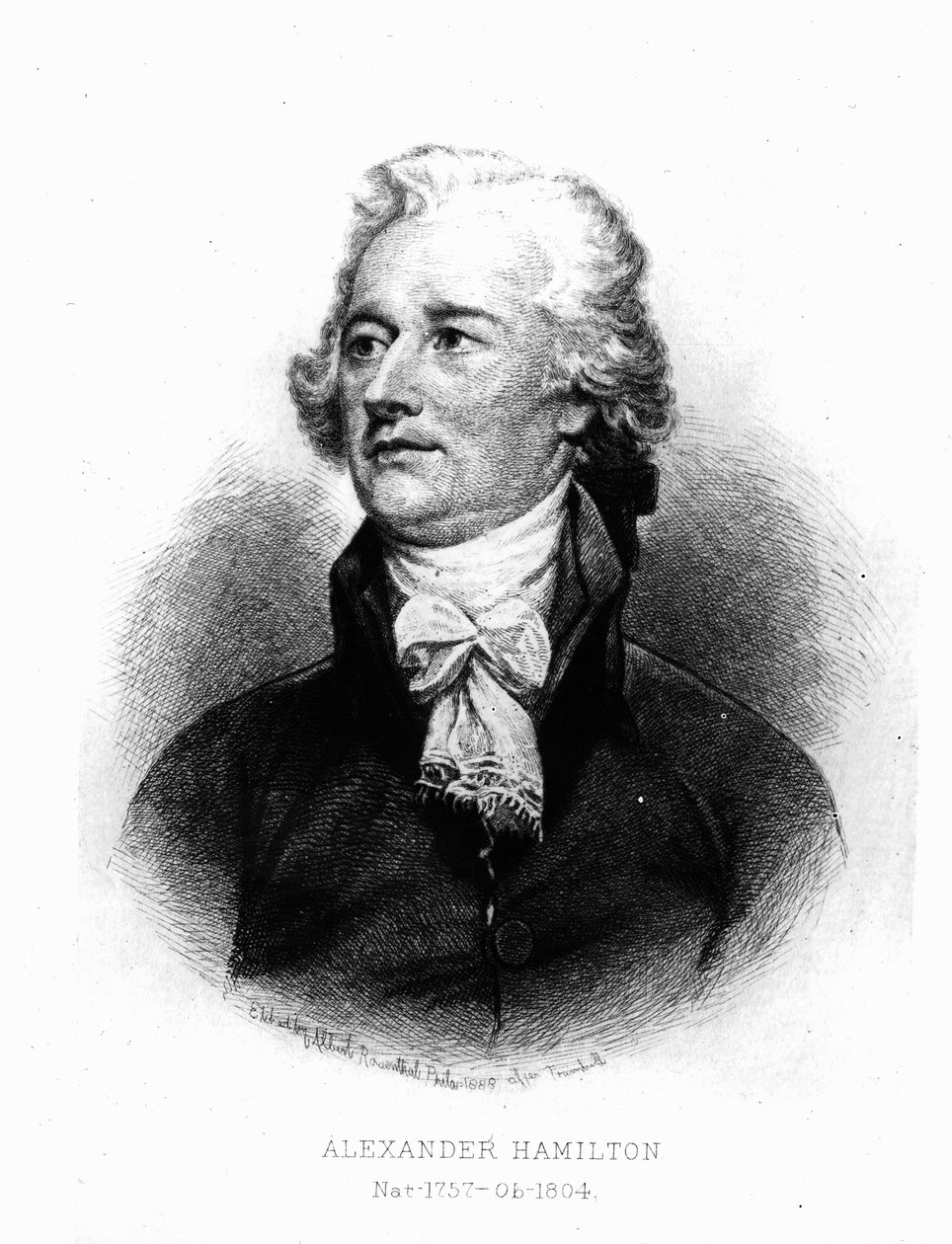 Alexander Hamilton, vésett Albert Rosenthal, 1888 alkotó: John Trumbull
